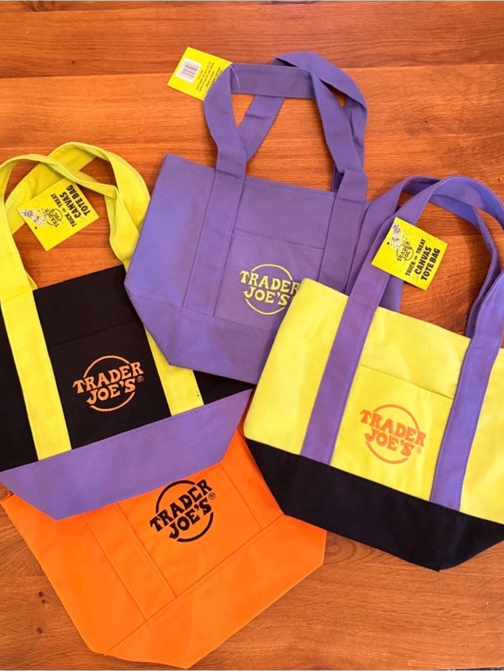 Trader Joe's Purple Canvas Tote Bag - Sturdy Everyday Carry